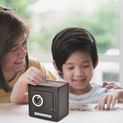 Miniatura 6 de ArtCreativity Alcancía segura para niños, divertida alcancía de ahorro de dinero para niños con ranura para monedas y esfera funcional, segura para