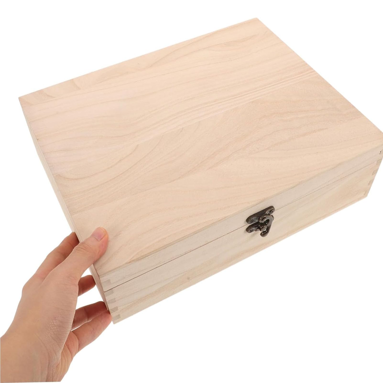Rustikale Schmuckschatulle mit Fächern, doppellagiger Organizer mit Klappdeckel, multifunktionale Aufbewahrungsbox für Ohrringe und Halsketten