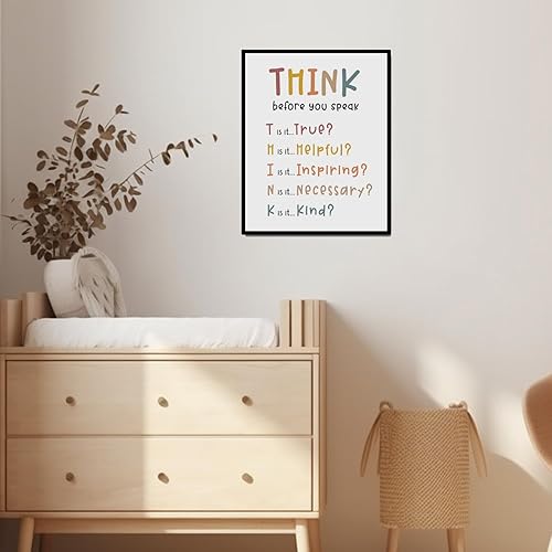 Miniatura 5 de Think Before You Speak Print, Counselor Office Decor, Positive Classroom Posters, Boho Classroom Decor, Classroom Rules Wall Art, Playroom Poster,