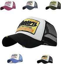 CheChury Unisex Baseball Cap Foldable Mesh Trucker Cap Vintage Embroidered Distressed Casual Outdoor Sports