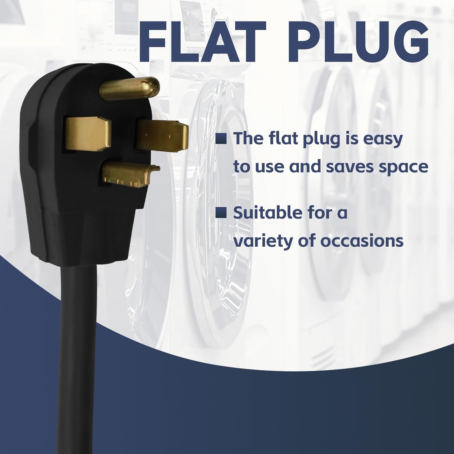 EP 4 Prong Dryer Cord, 10 ft 10/4 SRDT, 30Amp Appliance Extension Power Cord, NEMA 14-30, Black