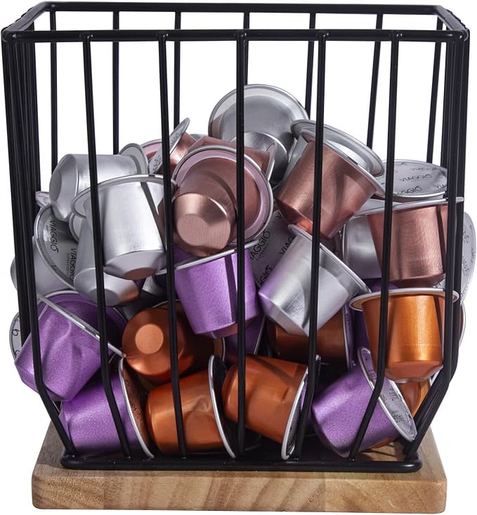BYTEAIDREX Extra-Large Coffee Pod Holder,K Cup Holders for Counter Small Space,K Cup Storage,Coffee Pod Basket,Coffee Station Organizer,Coffee Bar Accessories.-picture-18