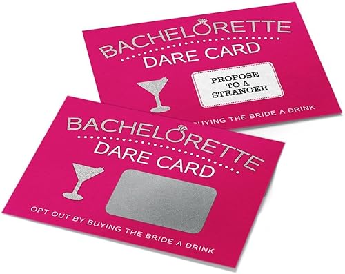 Miniatura 2 de Bachelorette Dare juego de cartas de fiesta, noche de chicas, 20 tarjetas para raspar