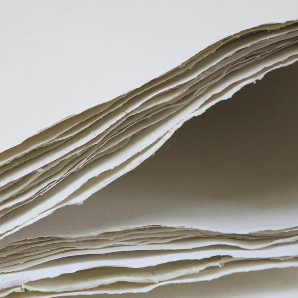 Khadi Carta per acquerelli, 100% fatta a mano, 320 g/m², ruvida, confezione da 20 fogli, formato A3