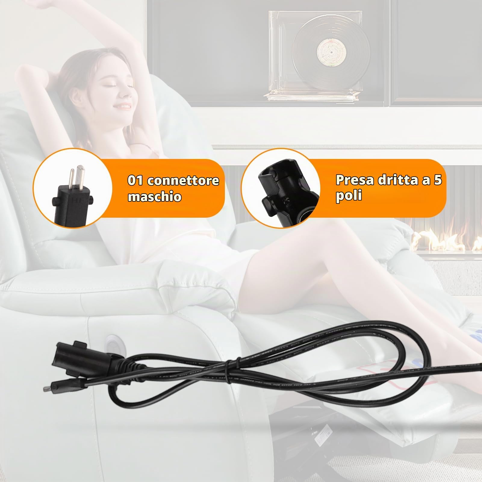 Attuatore Lineare Per Divano Elettrico Motore Reclinabile Elettrico da 29 V CC Corsa da 333 Mm Sostituzione del Motore del Divano Per Divani Elettrici Poltrone da Massaggio Poltrone Reclinabili E Polt