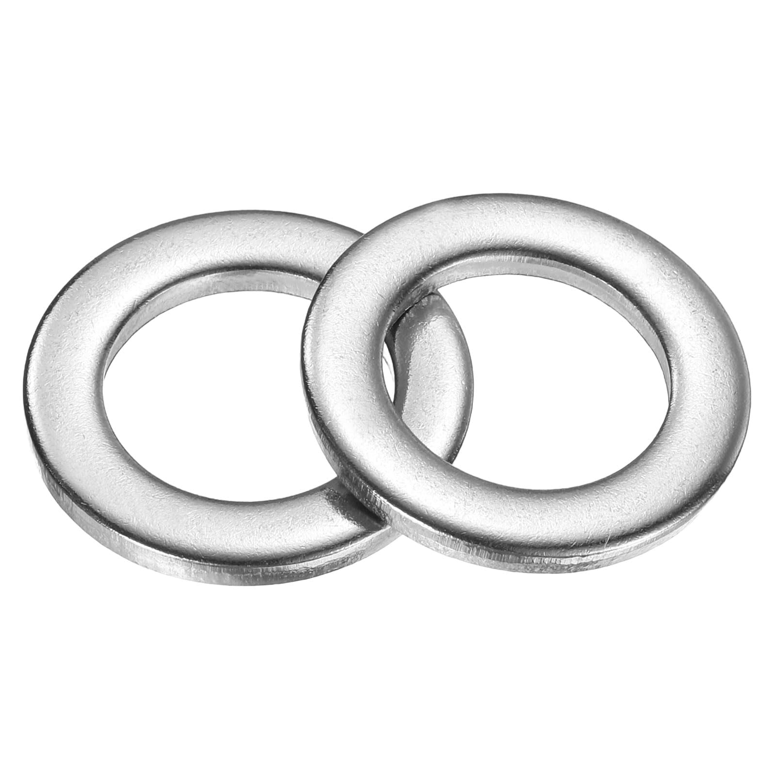 sourcing map 12Pcs Flat Washers, M14x24x2.5mm 304 Stainless Steel Washer Flat for Screws Bolts, Automotive, Construction, Industrial, Silver Tone