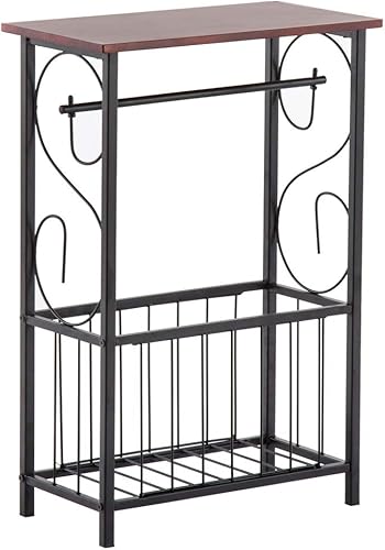 Mesas auxiliares multifuncionales para sofá, mesa auxiliar interior, revistero de pañuelos, tazas, velas, revistas y rollos de papel de Toiler para