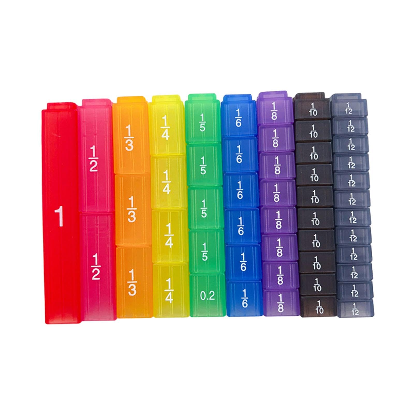 Lot de 3 cubes de 51 pièces multicolores pour l'enseignement des mathématiques pour l'enseignement primaire