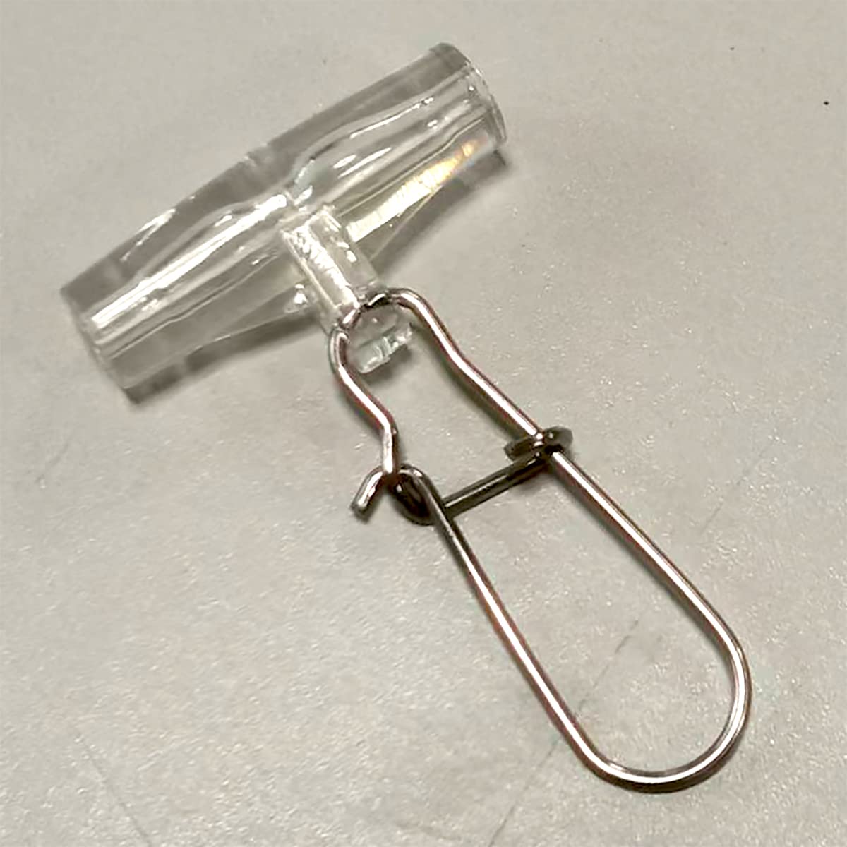 Sinker Slides Stainless Steel Fish Line Clips with Dou Lock Snaps, Suitable for Varieties of Fishing Gears, Fish Lures Sinkers Floats Split Shot Swivel Hook Fishing Tackle Catfish Rig