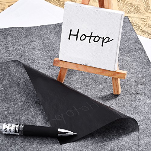 Hotop 100 Sheets Carbon Transfer Paper, Black Tracing Paper For Wood, Paper, Canvas And Other Art Surfaces (8.5 X 11 Inch) #TOP5