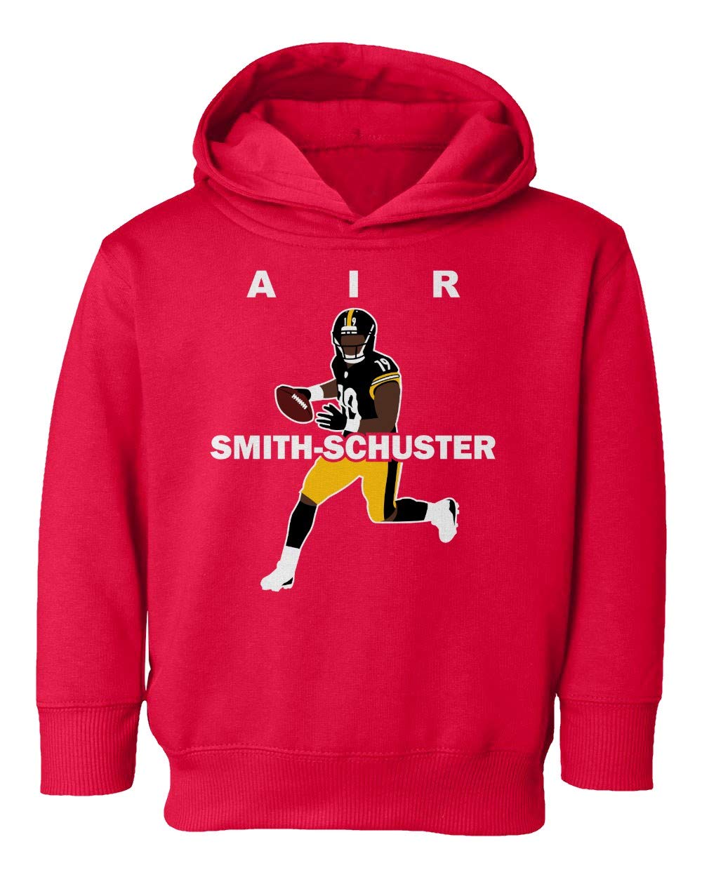 Baku Apparel Pittsburgh AIR Smith Schuster Football Little Kids Girls Boys Toddler Hooded Sweatshirt (Red, 5T)