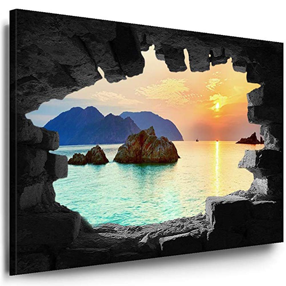 絵画 Mountain Waterfall Mountain waterfall by the lake Painting by Olha Darchuk