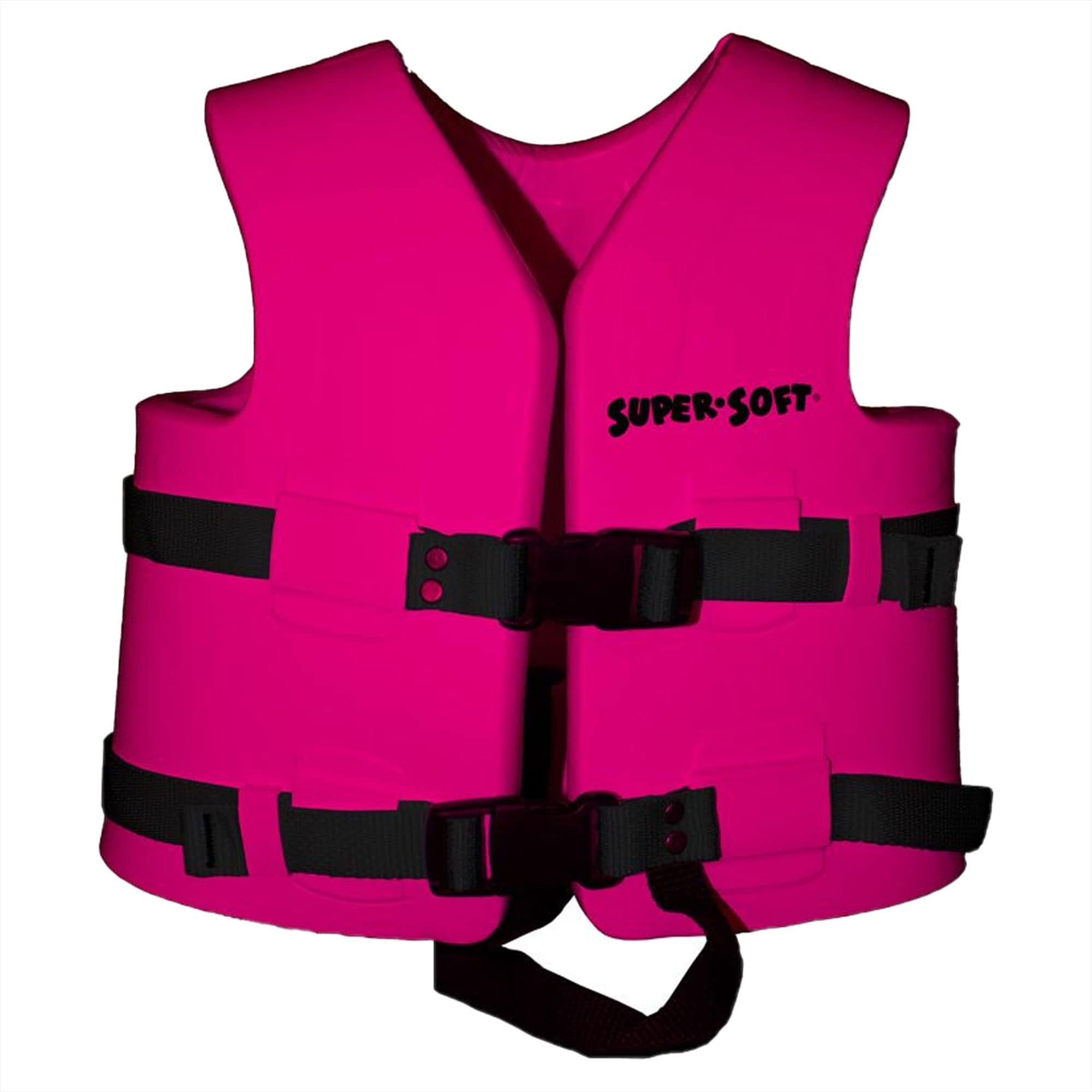 Super Soft Child Life Jacket USCG Approved Vinyl Coated Foam Swim Vest for Kids Swimming Pool and Beach Gear