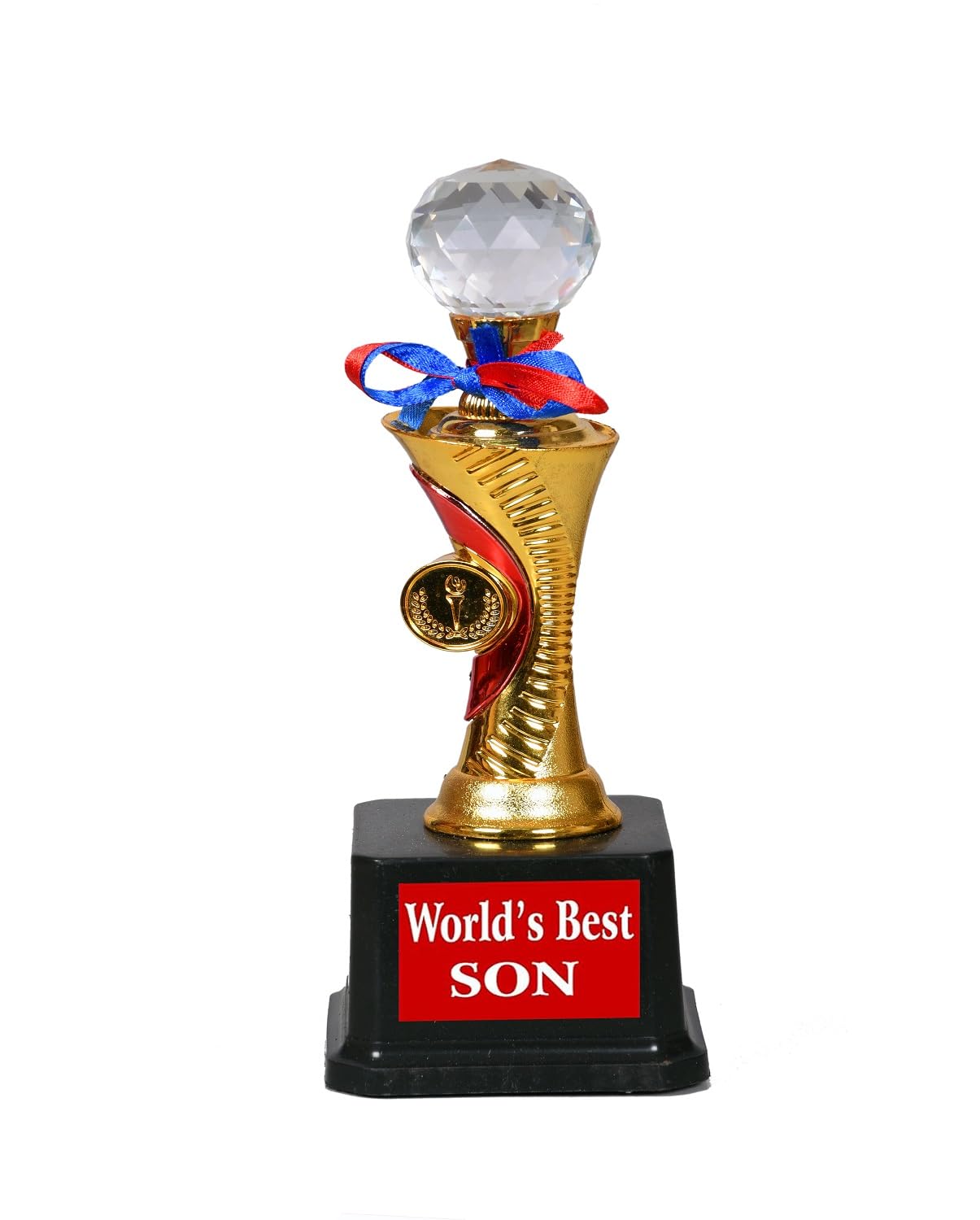 Gift for Son | Best Son in The World Printed Golden Award Trophy Gift for Birthday-8.5 Inch-picture-13