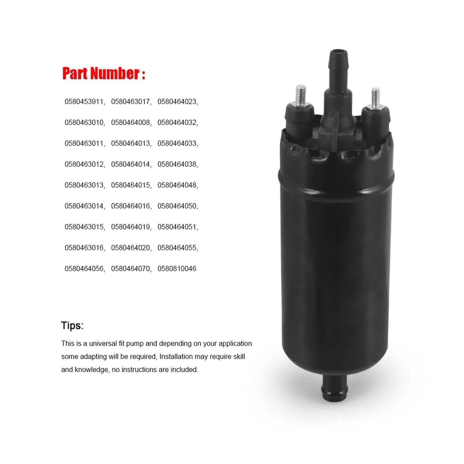 0580464070 0580453911 Bomba De Combustible De Alta Presión En Línea De 12 V