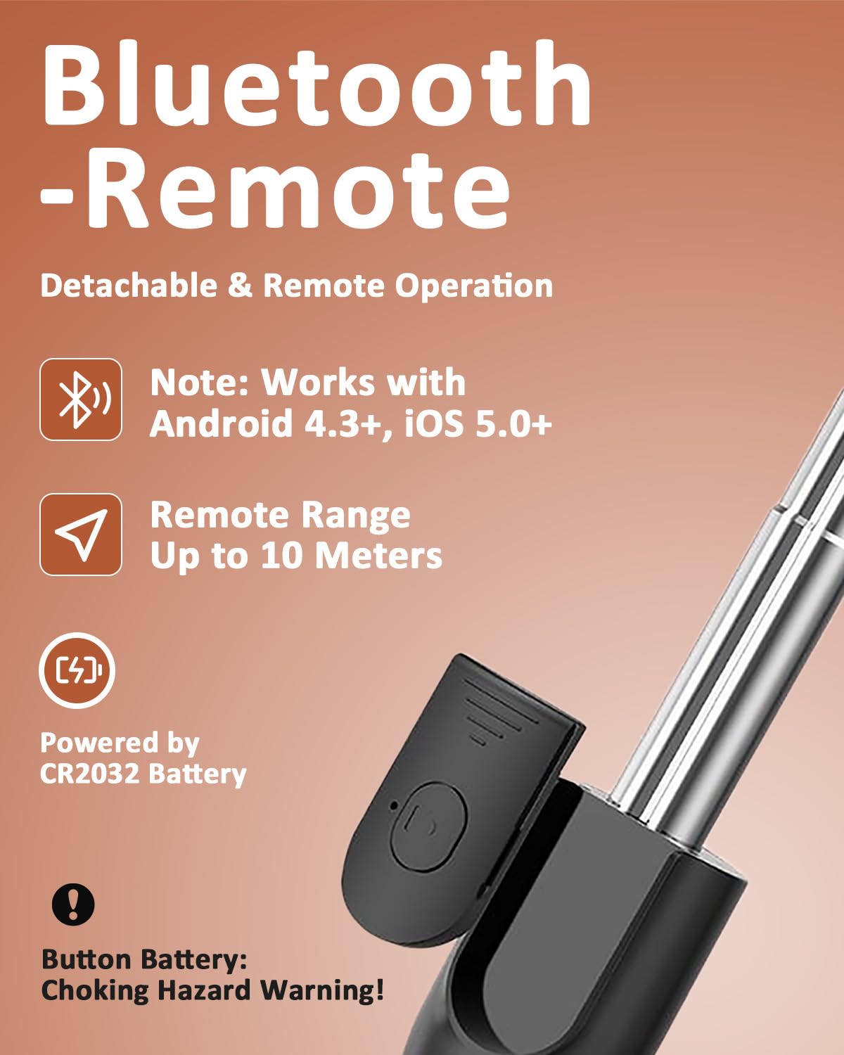 Trípode para teléfono de 67 pulgadas para iPhone y Android, soporte de trípode para teléfono celular con control remoto inalámbrico