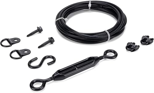 Miniatura 7 de Kits de puerta antihundimiento duraderos para valla de madera, kit de cable de soporte de puerta en zinc, kit de puerta de valla antiflacidez de