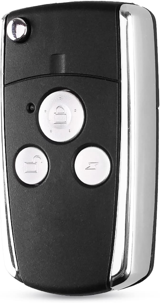 LadyCent Modified Flip Folding 3 Button Remote Key Shell Case Fob, for Honda Jazz CRV Odyssey Civic Accord