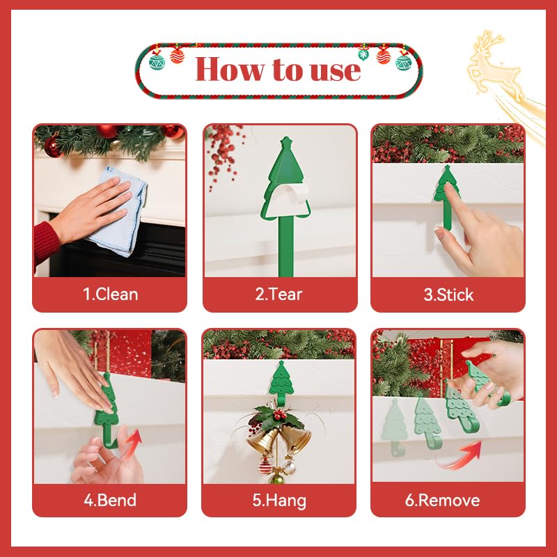Crochets adhésifs en métal et silicone pliables pour suspendre vos décorations - 8