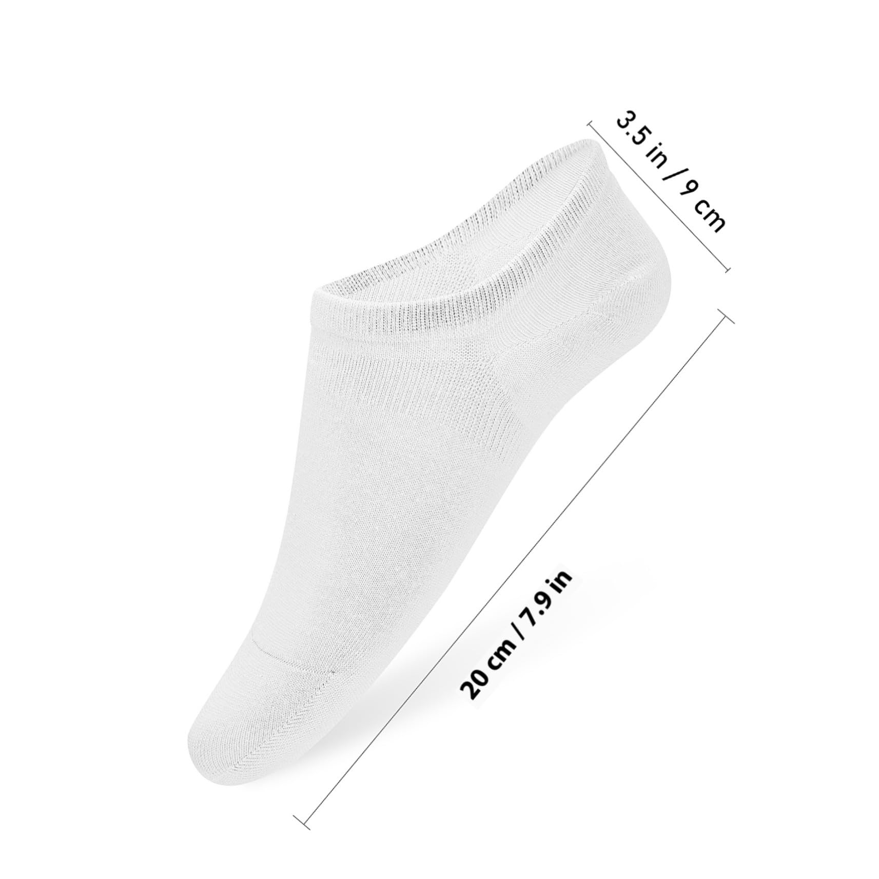 SHERCHPRY 12paia Cotton Socks For Women Breathable And Anti-sweat Low-cut Invisible Design For Summer And Various Footwear