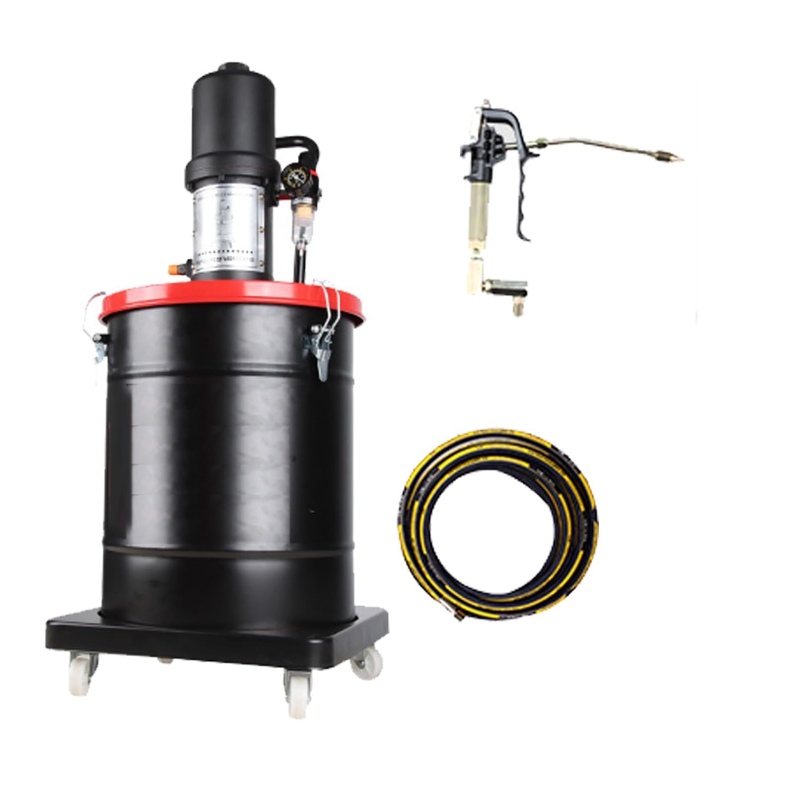 Pompa smarowa 40 l 10 Gal, wysokociśnieniowa pneumatyczna pompa smarowa, typ pojemnika bezpośredniego, odpowiednia do zastosowań motoryzacyjnych i przemysłowych, wysokowydajne systemy smarowania