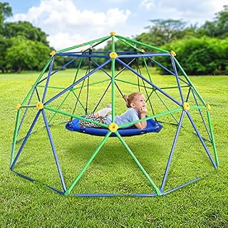 JYGOPLA 10FT Climbing Dome, Geometric Dome Climber Supporting 800LBS with Rust & Uv Resistant, Geo Jungle Gym for Kids 3 to 8 Backyard, Much Easier Assembly