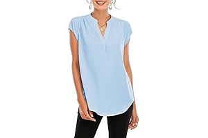 Lysse V-Neck Cap Sleeve Top: Graceful Elegance for Women