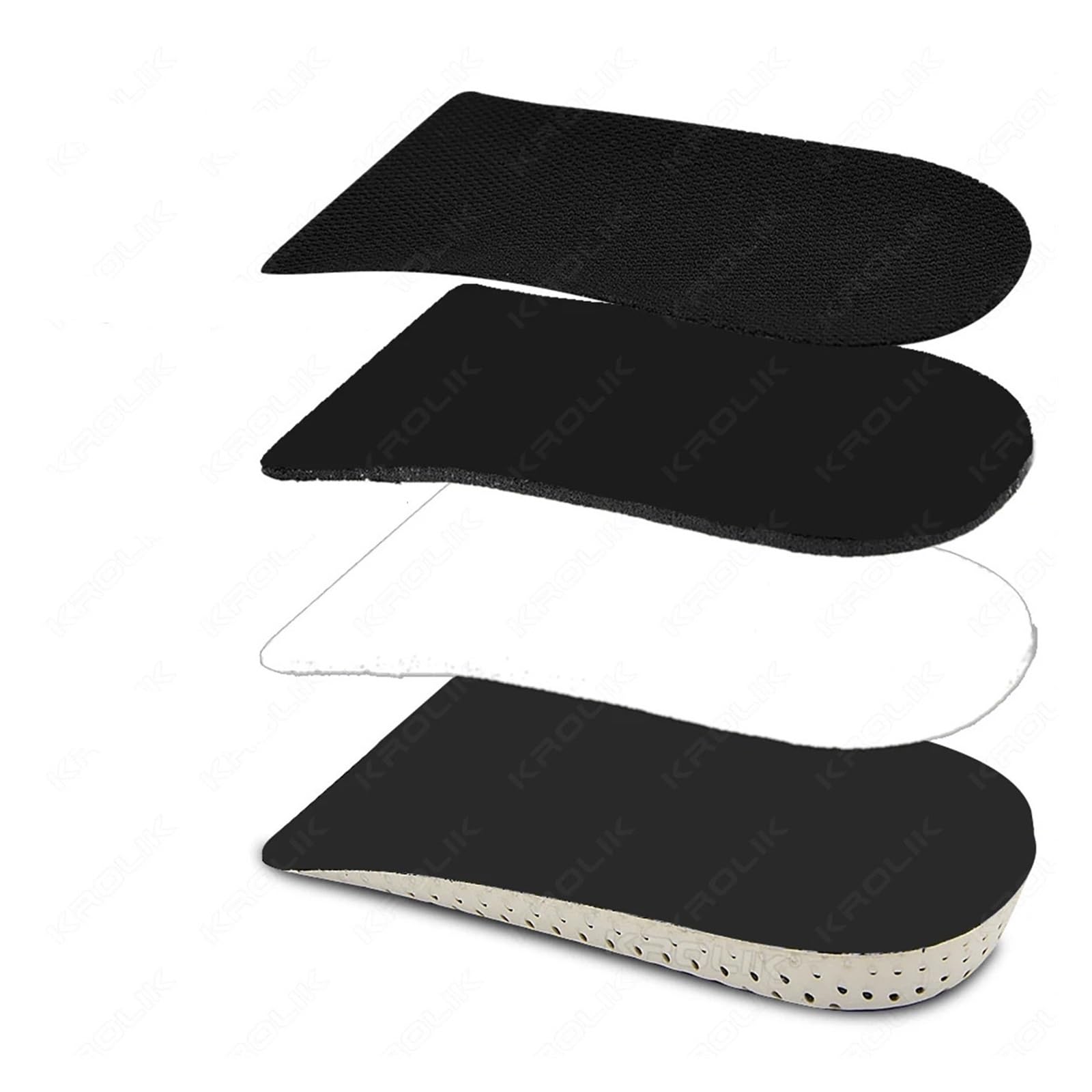 Plantillas Altura Plantillas for medio zapato con aumento de altura, 6 uds./3 pares, inserción en el talón, zapatos deportivos, cojín, soporte for el arco, plantilla de suela Invisible de 2-5 CM(Heigh