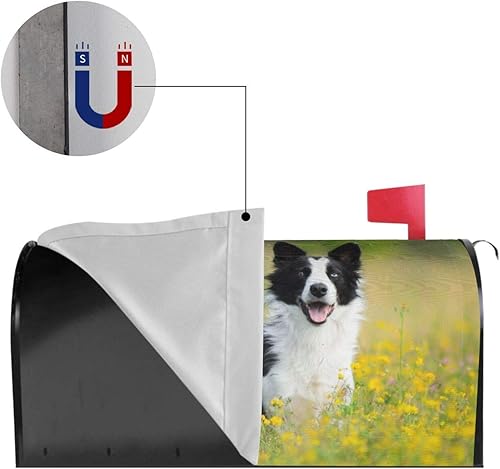 Miniatura 4 de Dujiea Border Collie - Cubierta magnética para buzón de correo, cubierta magnética para buzón de correo, tamaño grande, 25.5 pulgadas de largo x 21