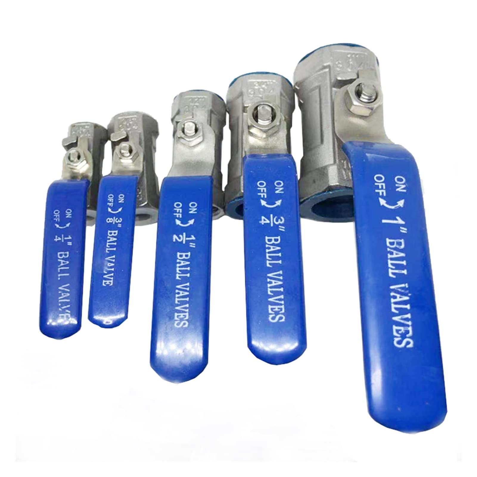HDPHCRIUN Valve 1pc Ball Female Threaded Stainless Steel BallValve SS304 BSP 1/4" 3/8" 1/2" 3/4" 1" 1-1/4" 1-1/2"(0.25 Inch)