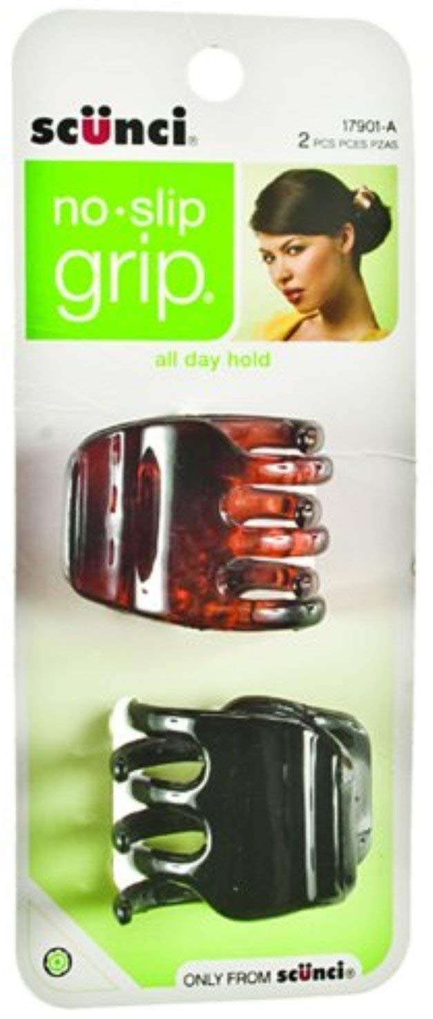 Scunci No-Slip Grip Jaw Clip 2 ea (Pack of 10)