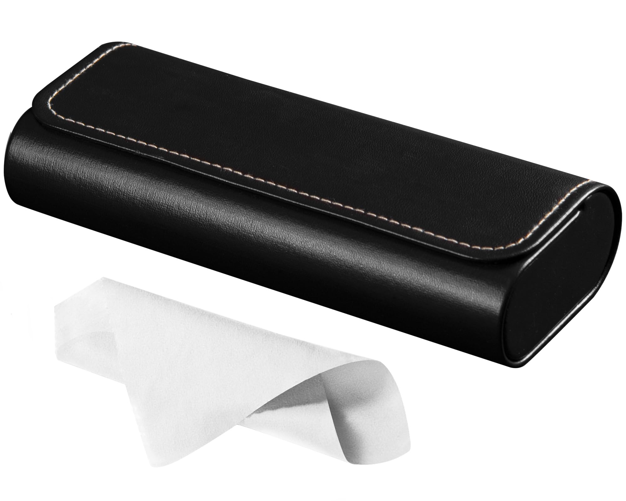 Glasses Case Hard Shell, Travel Sunglasses Case, Leather Hard Eyeglass Case for Women, Reading Glasses Case for Men
