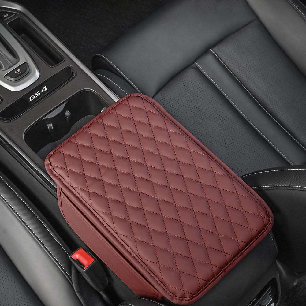 Synthetic Leather Console Cover Black Synthetic Leather Armrest - Foto 10