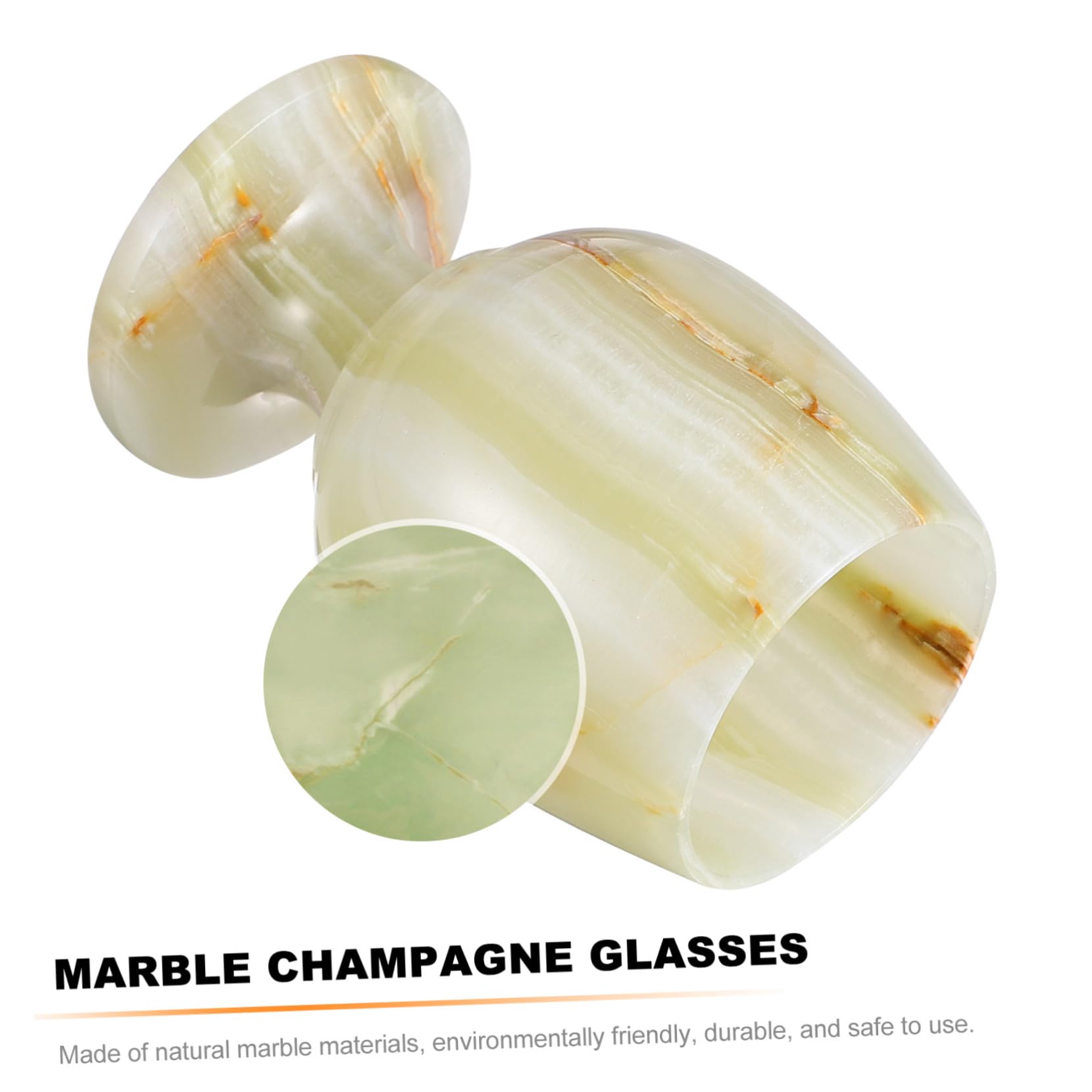Ipetboom Calice da Vino in Marmo Decorativo per Uso Domestico e Fotografia, Ornamento da Scrivania Elegante e Creativo in Pietra Naturale