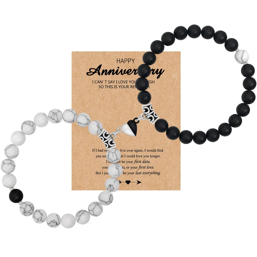 Ukitwo Couples Bracelets Matching Bracelets for Couples Heart Relationship Bracelets Love Bracelet Couples Gift