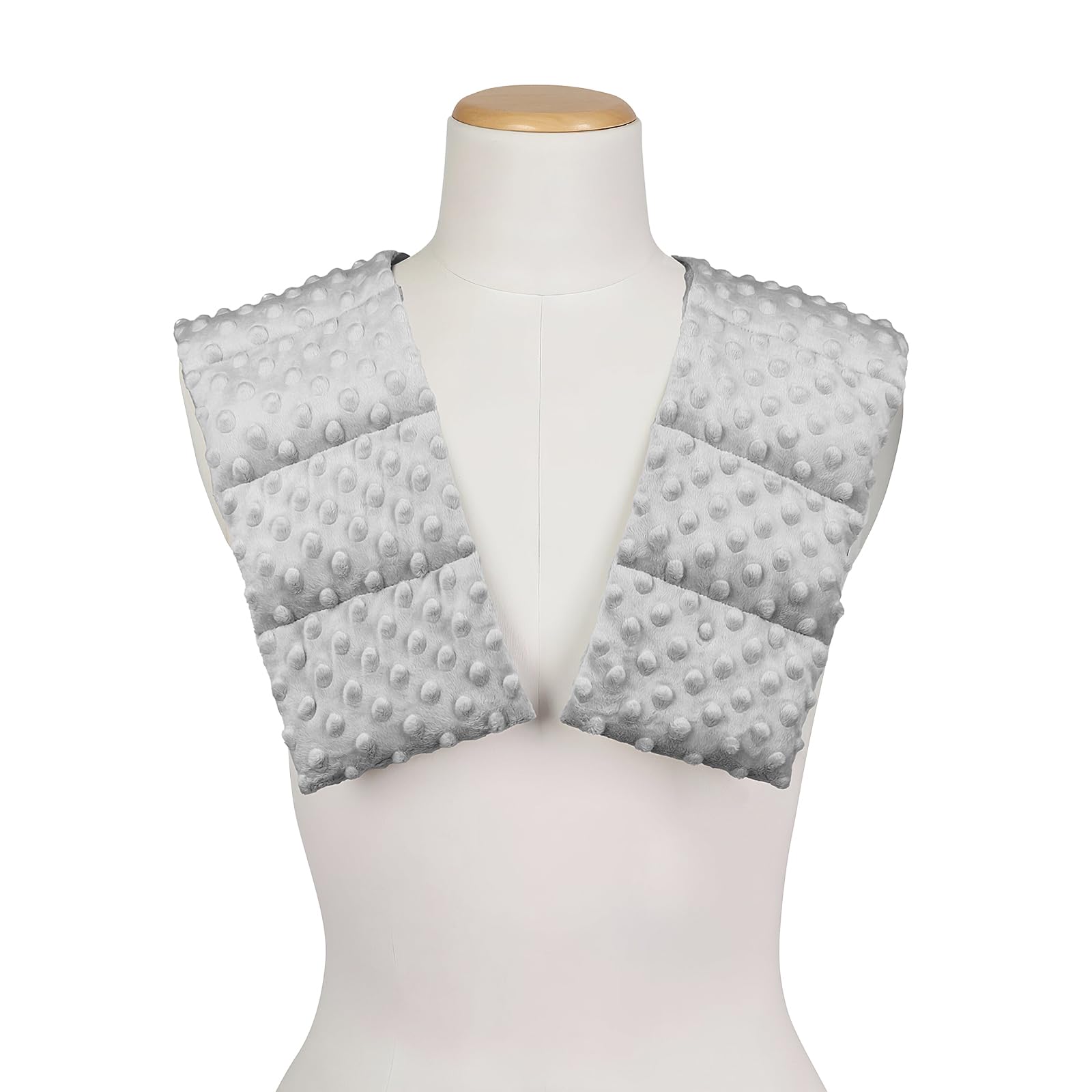 Sensory Owl Weighted Shoulder Neck Wrap 2 kg - for Kids and Adults - Stress Relief Autism ADHD - Minky Silver