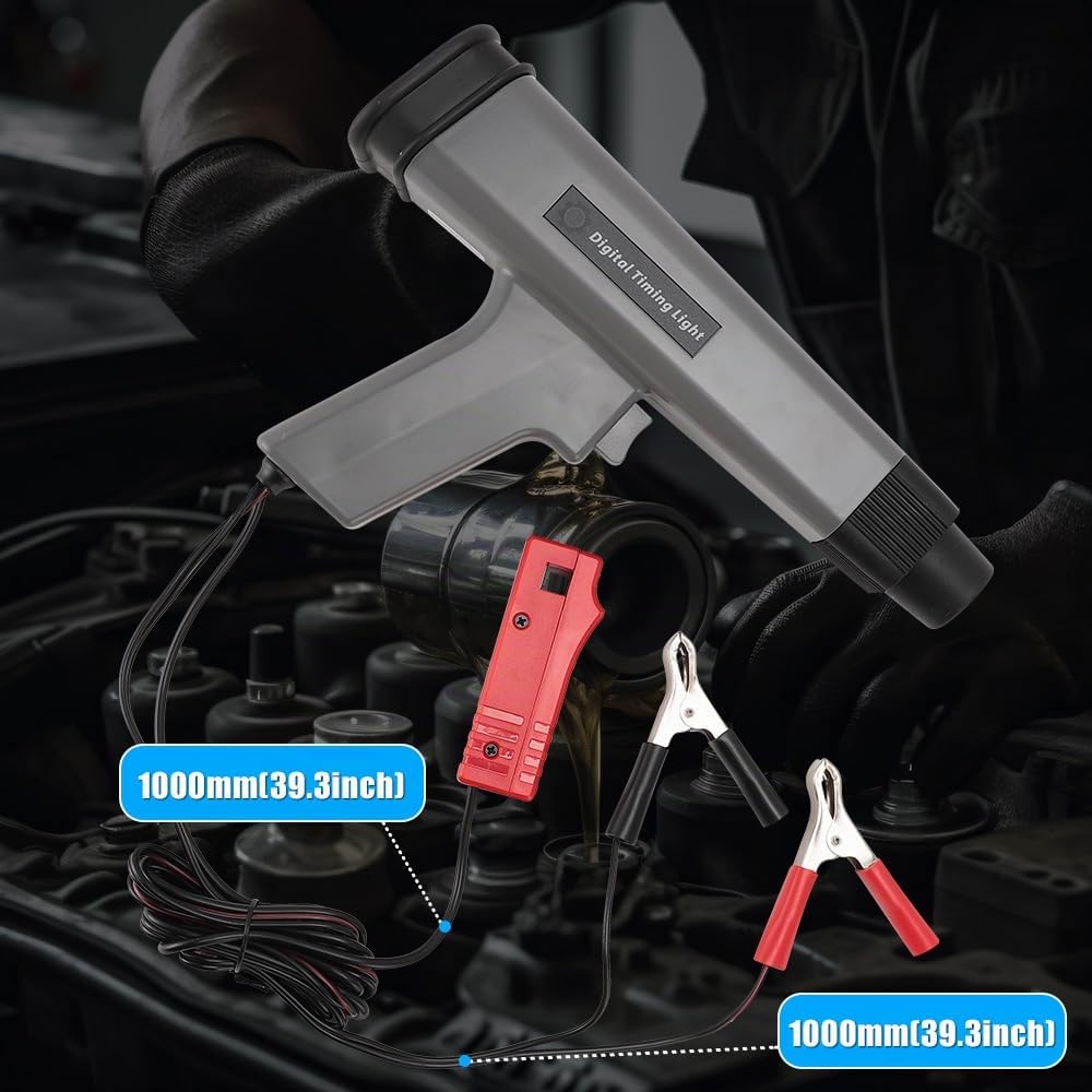 Pistola estroboscópica Digital 12V para Coche y Moto, lámpara de sincronización LED, luz estroboscópica para Motor Gasolina, Coche, cortacésped, Marina y avión