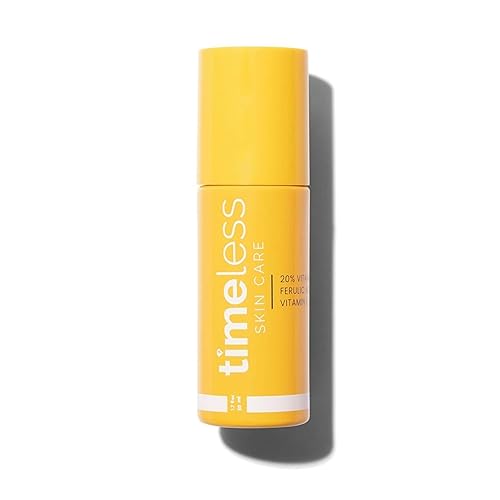 Timeless Skin Care Suero de ácido ferúlico con 20% de vitamina C + E, 1.7 onzas, fórmula ligera y no grasosa, uso diario para iluminar, restaurar y