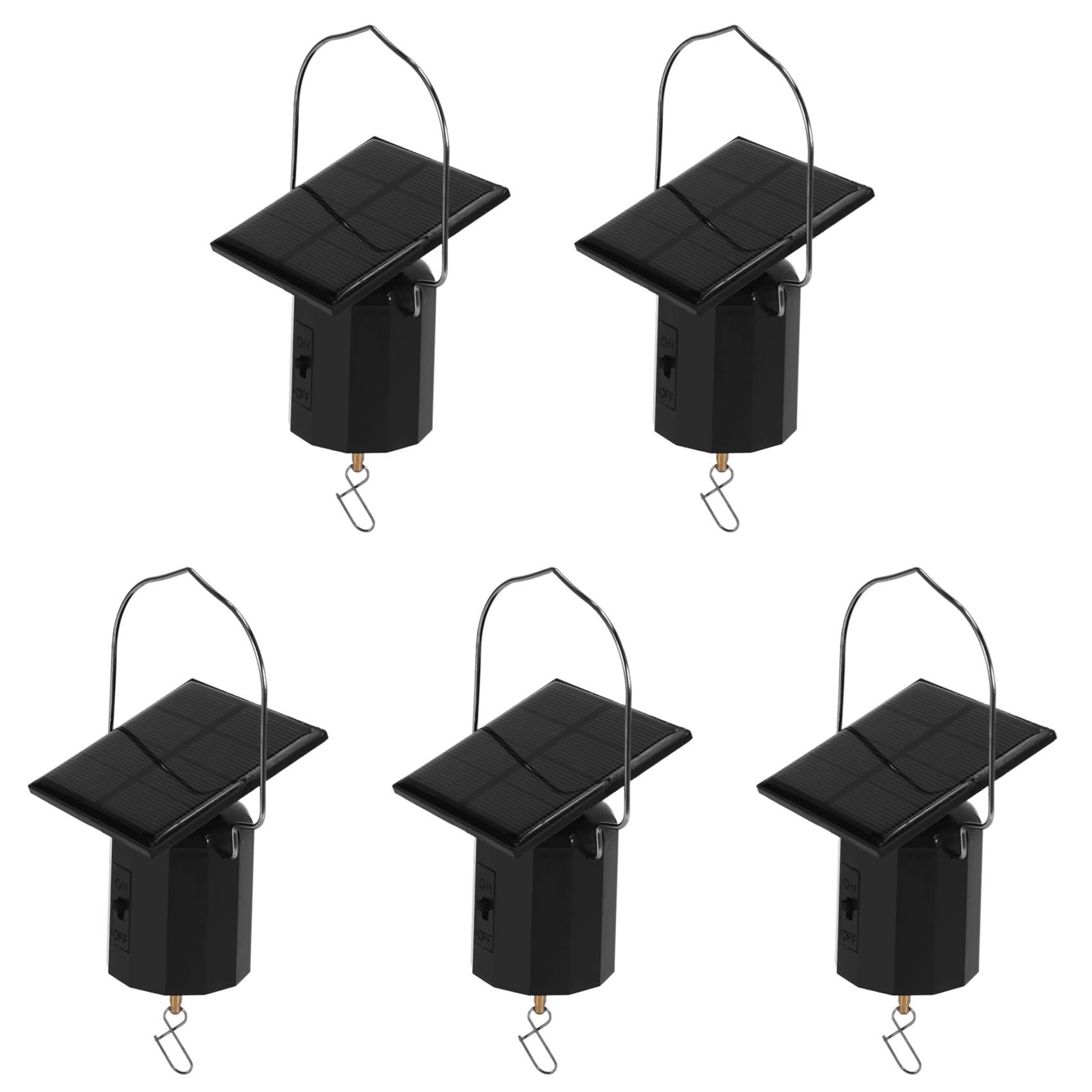 Rersduyt Black 5X Wind Spinner Motor Solar Hanging Display Motor Rotating Solar Energy Wind Spinner Motor Rotatable Hook