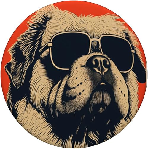 Miniatura 3 de Chow Chow Loyal Dog Vintage Pet Mom Dad PopSockets Standard PopGrip