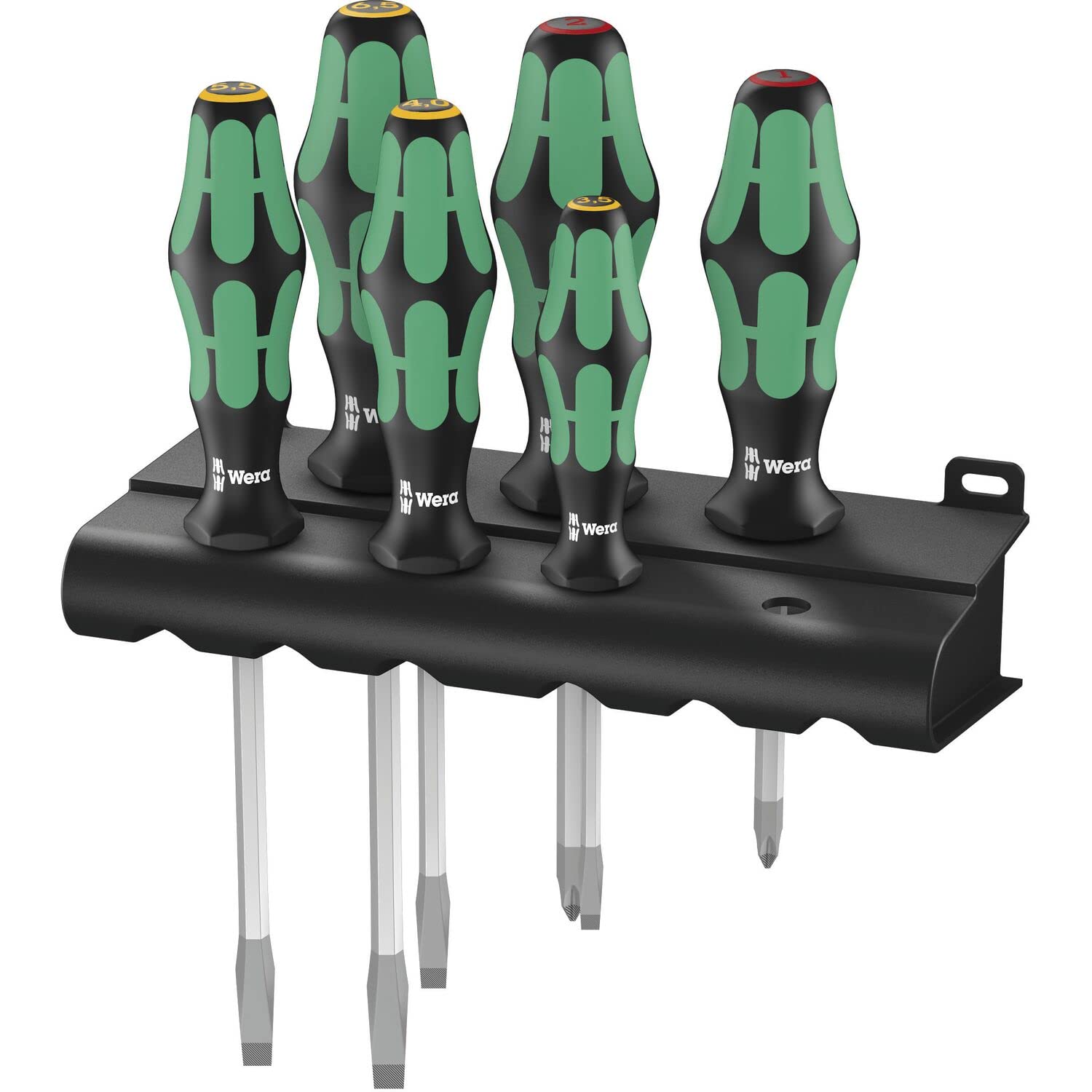 334 SK/6 Rack Juego de destornilladores hexagonales Kraftform Plus Lasertip + Bandeja, 6 piezas