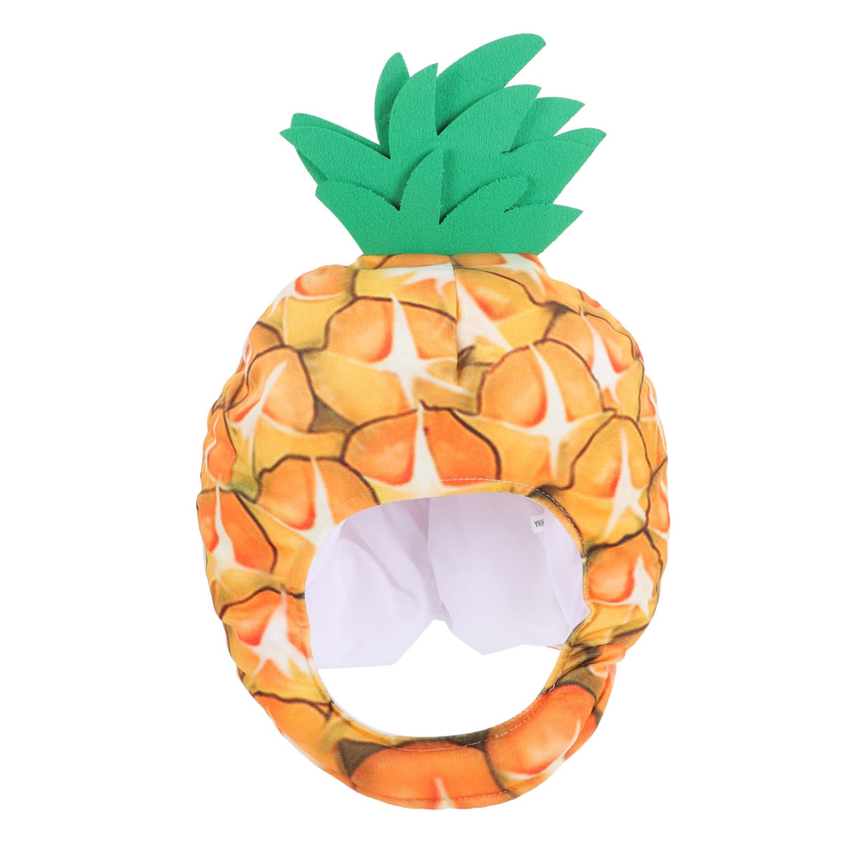 CHILDWEET Sombrero de Máscara de Piña de Peluche Amarillo Pp Algodón | Accesorio para Fotos y Fiestas de Disfraces, Diseño Lindo para Niños, Acabado Delicado