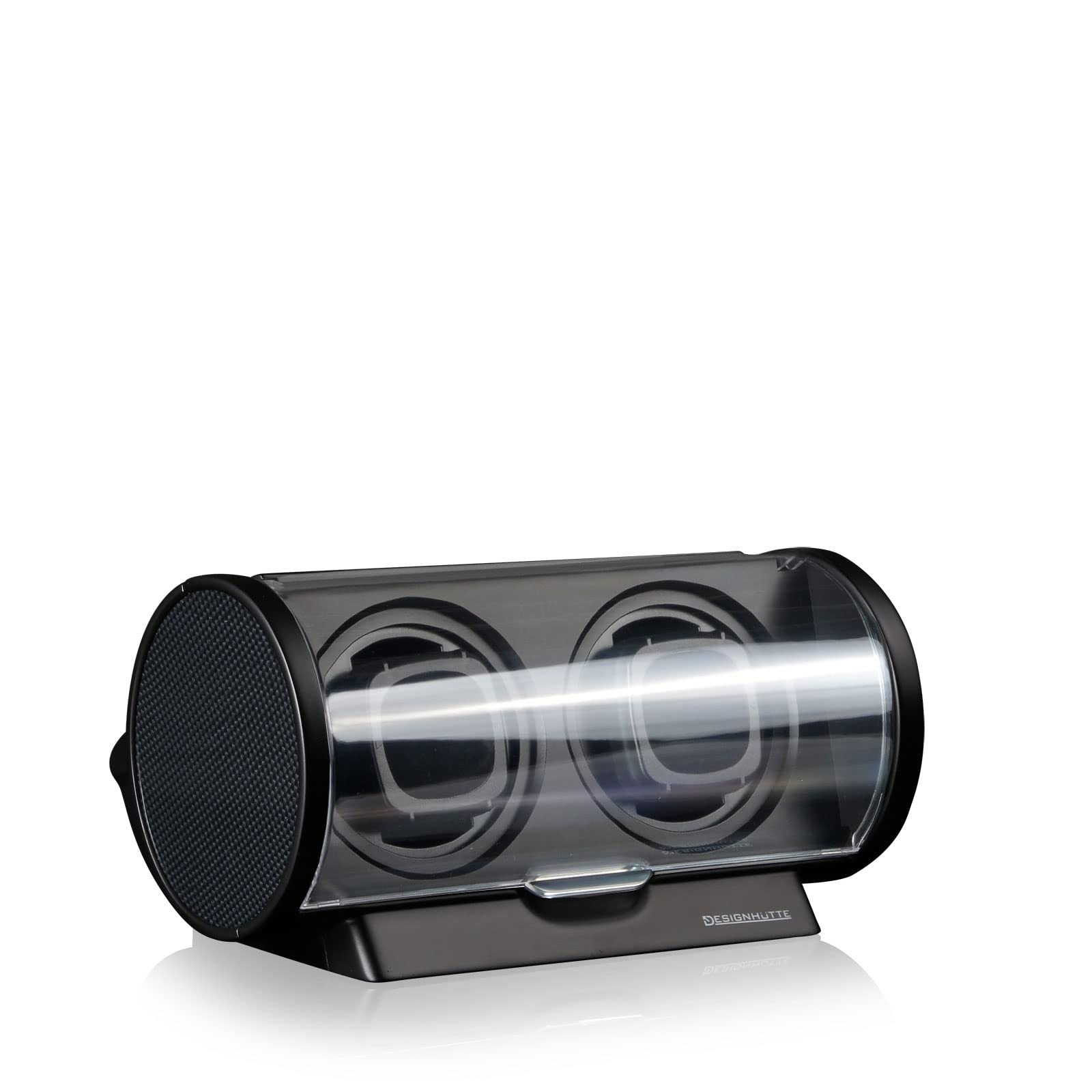 DESIGNHÜTTE® Uhrenbeweger Tubix Schwarz/Carbon für 2 Automatikuhren