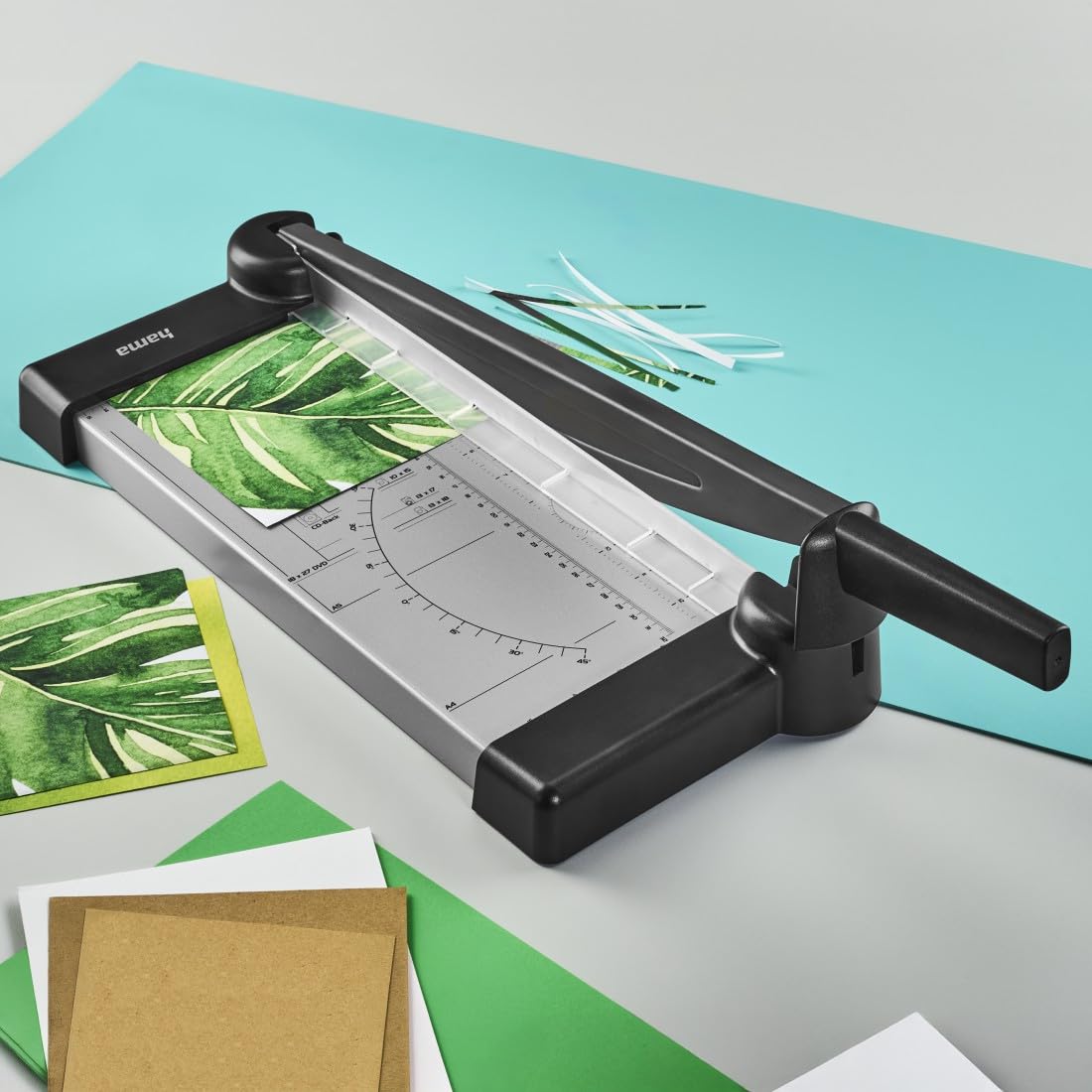 Hama | Cizalla Procut S 330 Plus (de palanca, máximo 10 hojas, CD/DVD) Gris y Negra