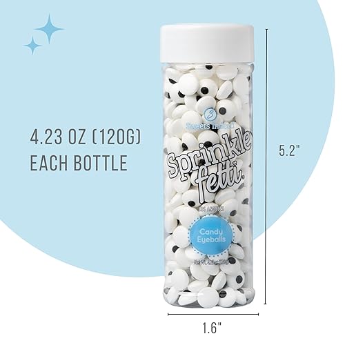 Miniatura 2 de Sweets Indeed Globos oculares de caramelo a granel, 250 unidades, ojos comestibles, gránulos de Halloween, perfectos para decoraciones de pasteles,