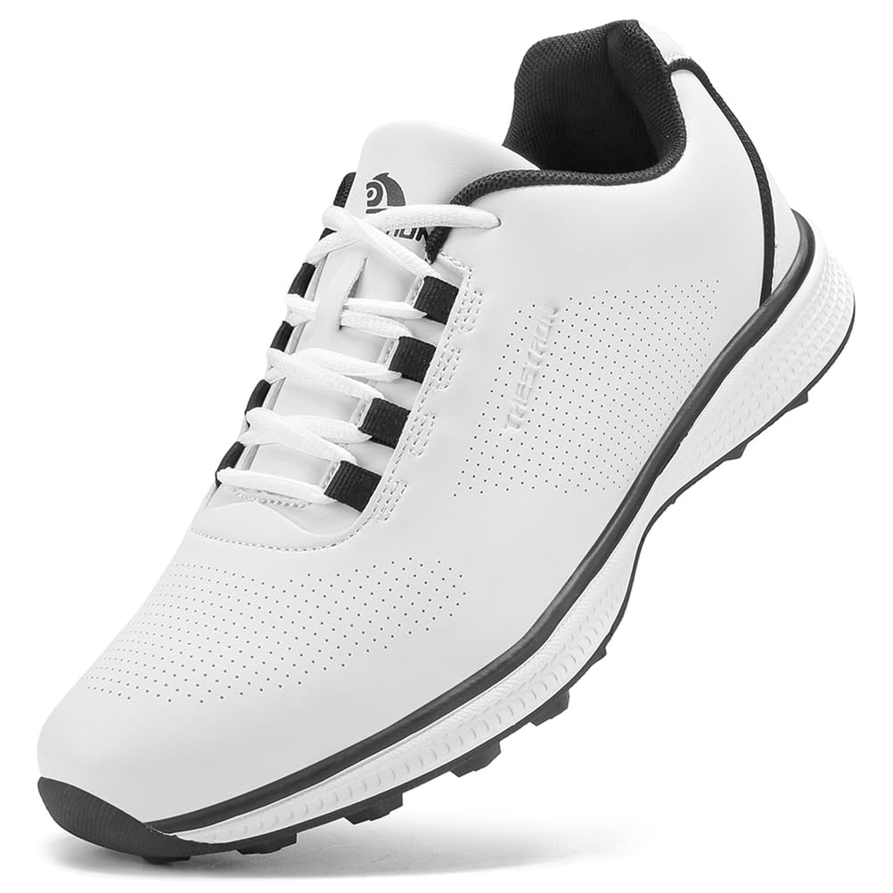 SDEQA Zapatos de Golf para Mujer, sin Clavos, Impermeables, para Exteriores, Talla Grande