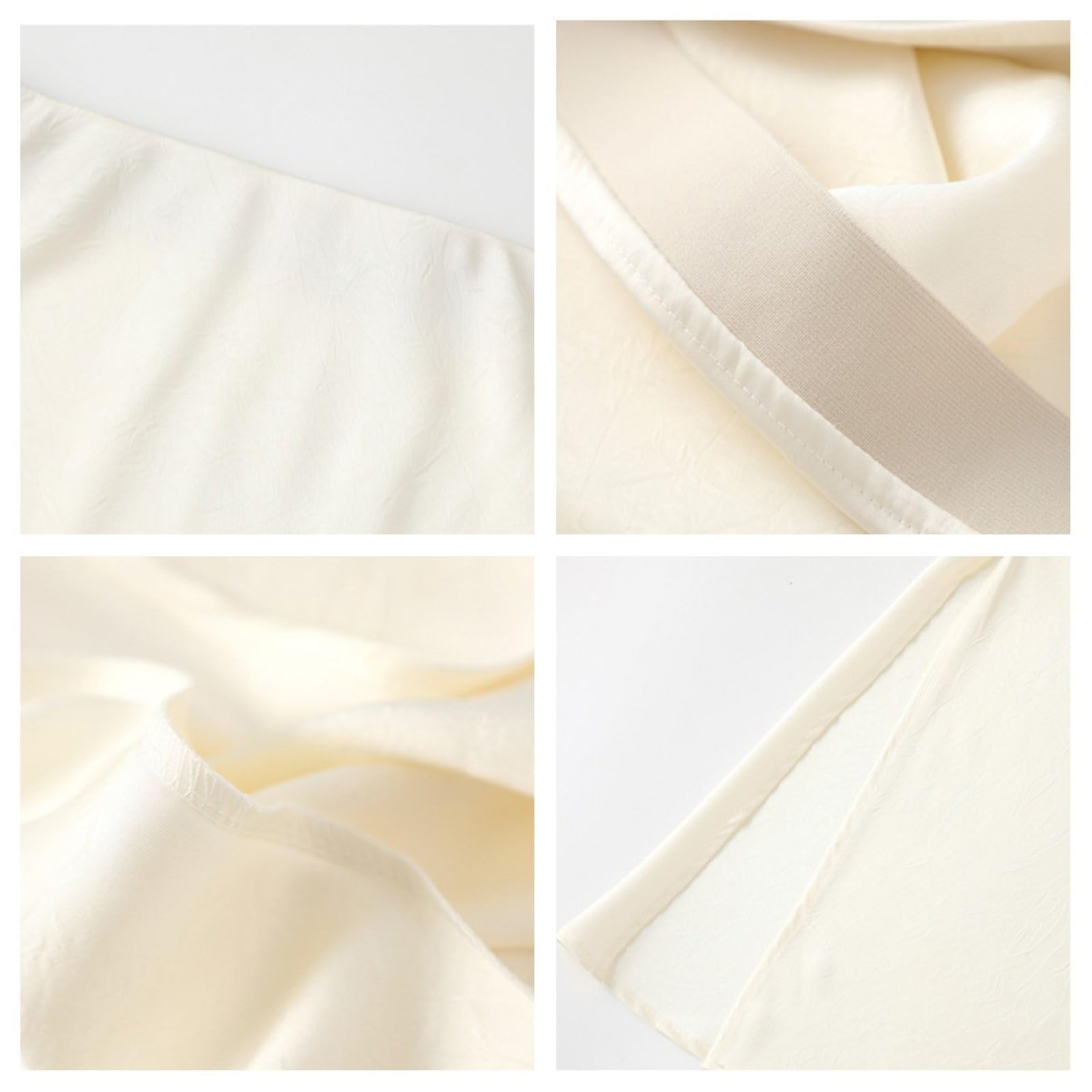 Jupe Longue Fendue Latérale Pour Femmes Taille Élastique Coupe Ajustée Hanche Léger Décontracté Ourlet Fluide Satin Jupes Trapèze