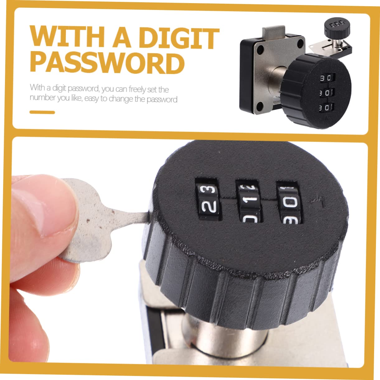 AUTSUPPL 2Pcs Combination Cabinet Locks and Lockers with Password Durable and Sturdy Design for Home and Office Use