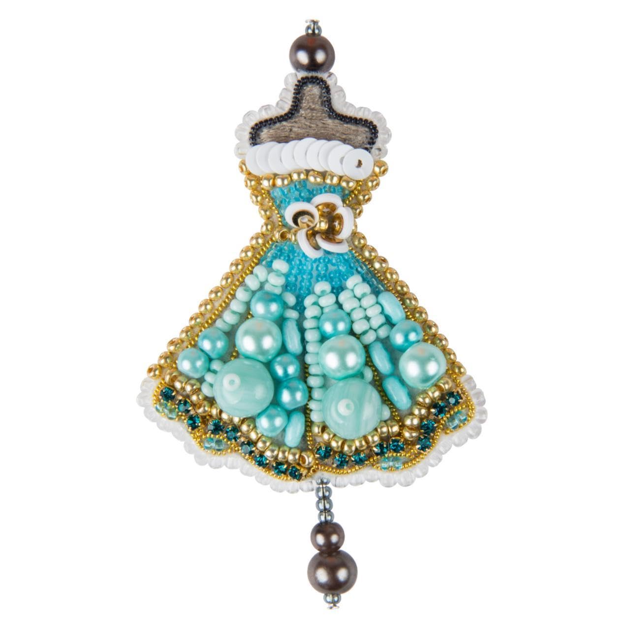 Crystal Art Beadwork kit for Creating Brooch BP-322C Dress
