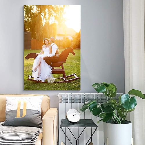 Miniatura 4 de NWT Impresiones en lienzo personalizadas con tus fotos para bodas, cuadros de lienzo personalizados para pared para imprimir enmarcados de 14 x 11